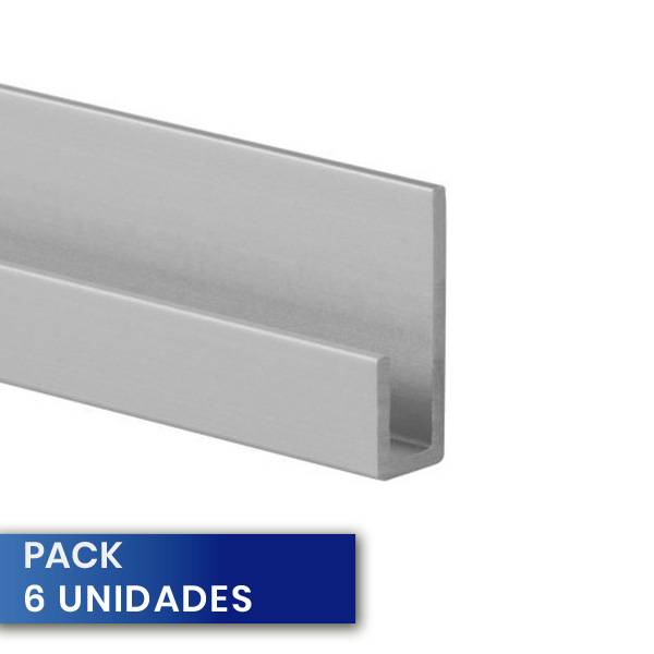 Perfil de Aluminio J - Pack x6